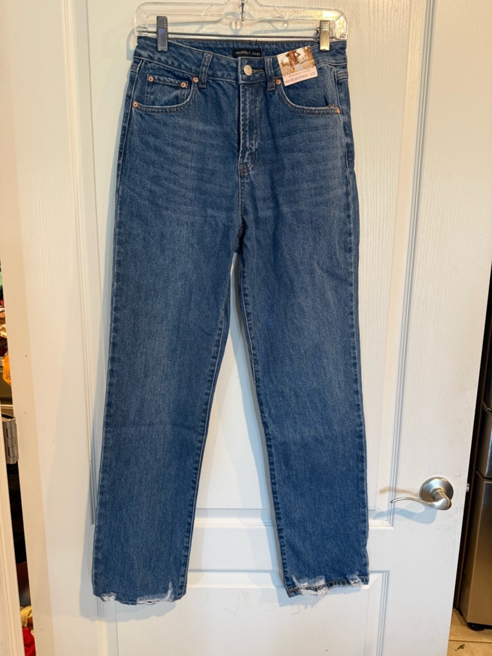 Sincerely Jules Denim Jeans High Rise 90 s Straight Leg Medium Wash Sz 5 /27 new